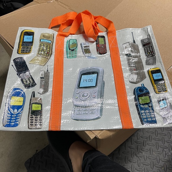 Blue Q Handbags - Blue Q Colorful Retro Phones Tote Bag